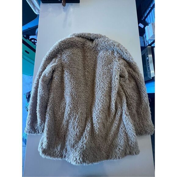 Kenneth Cole Faux Fur Beige Jacket S (A) - Picture 7 of 14